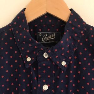 Men’s button down polka dot top